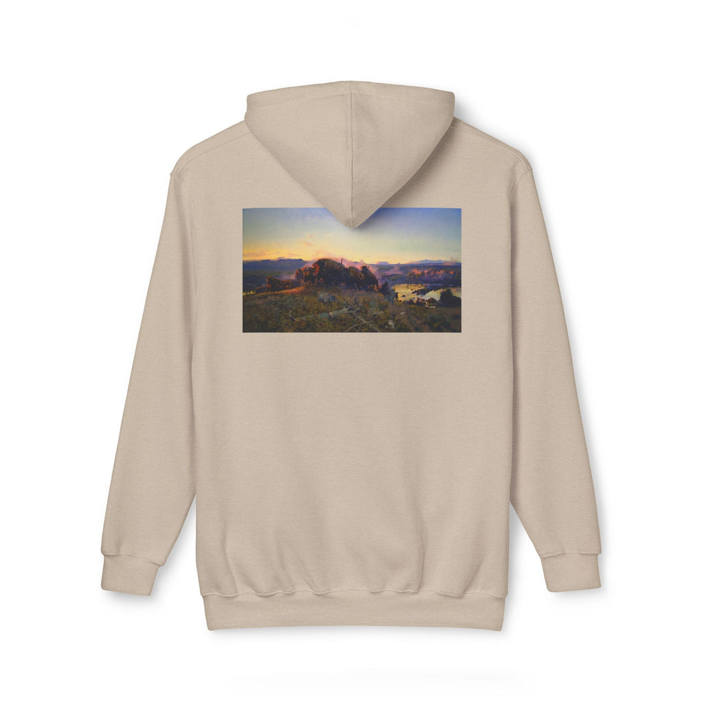 Wolf Western Hoodie Sweatshirt, Made in USA