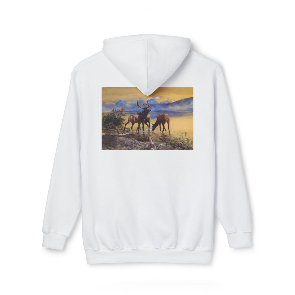 Elk Western Hoodie Sweatshirt, Made in USA
