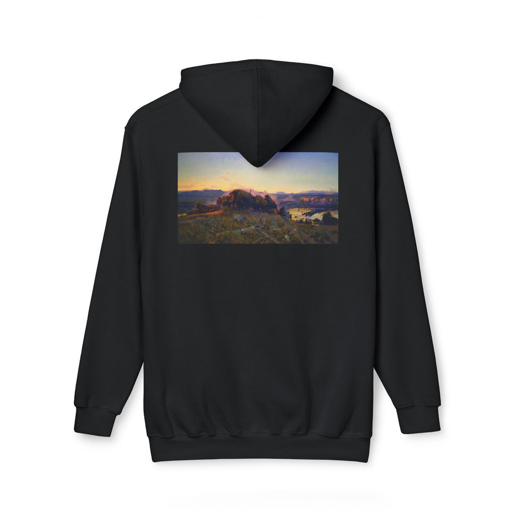 Wolf Western Hoodie Sweatshirt, Made in USA