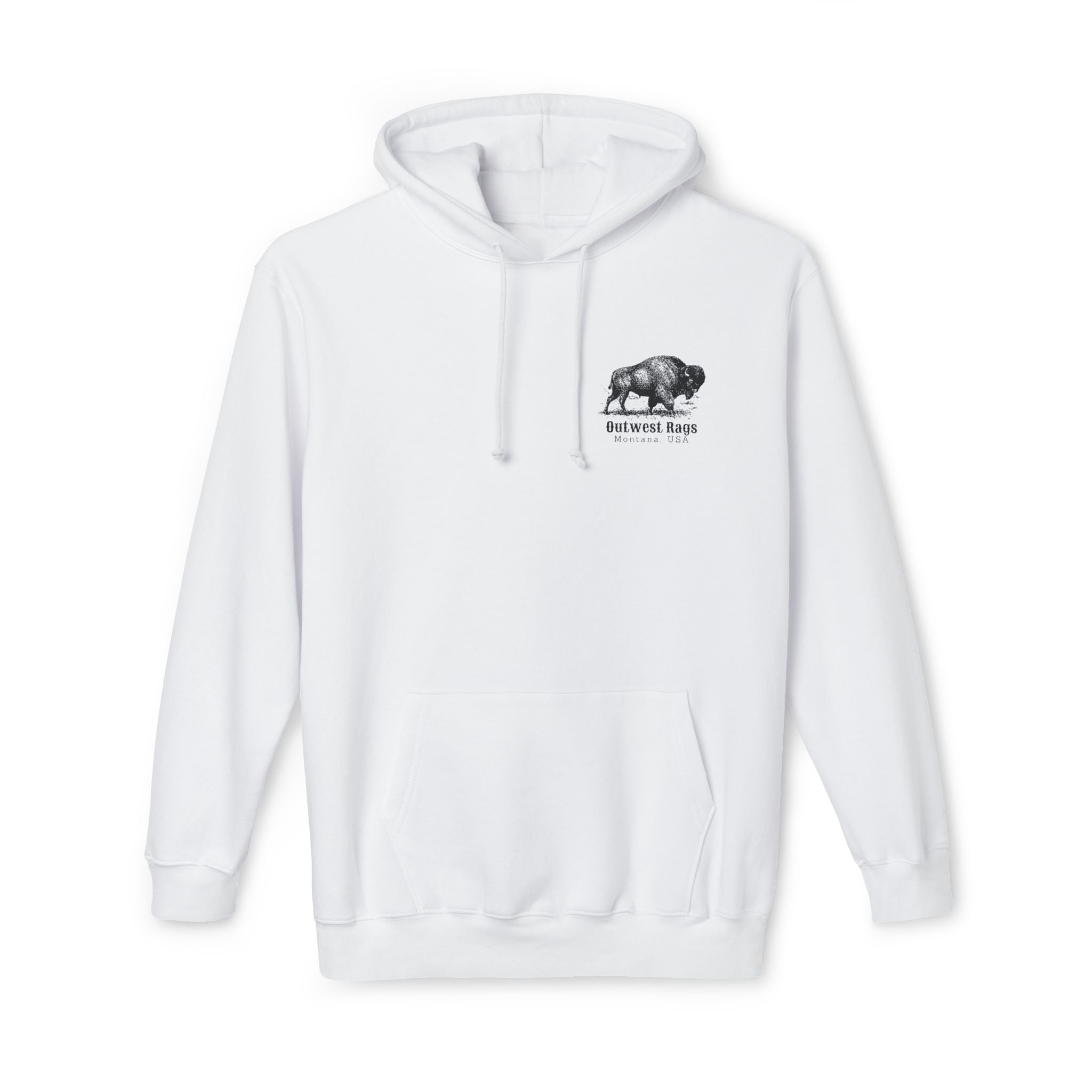 Bison Hunt Western Hoodie Sweatshirt, Made in USA