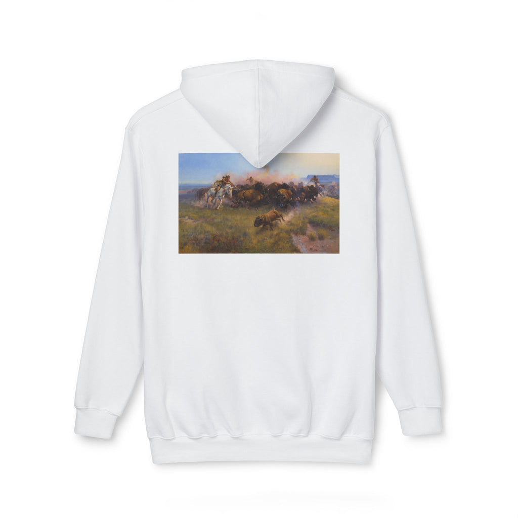 Bison Hunt Western Hoodie Sweatshirt, Made in USA