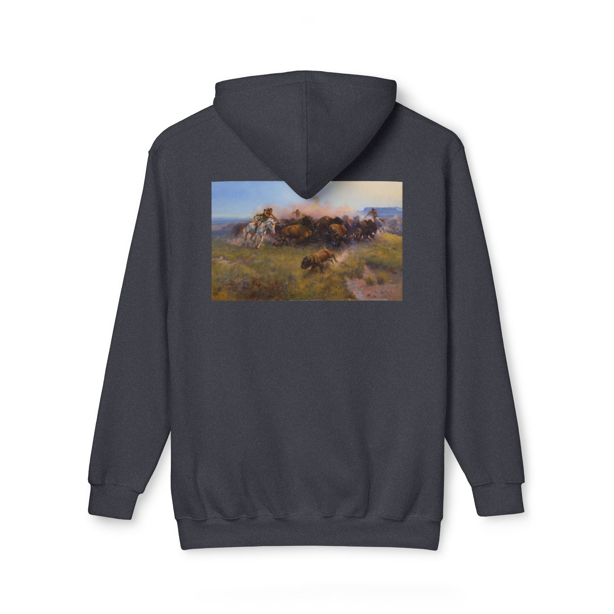 Bison Hunt Western Hoodie Sweatshirt, Made in USA