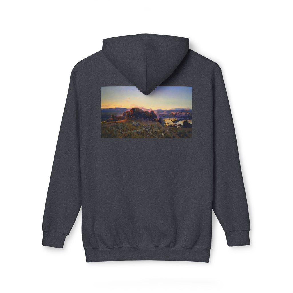 Wolf Western Hoodie Sweatshirt, Made in USA