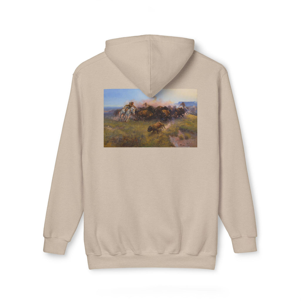 Bison Hunt Western Hoodie Sweatshirt, Made in USA