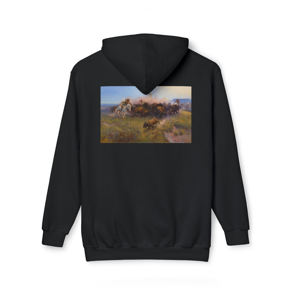 Bison Hunt Western Hoodie Sweatshirt, Made in USA