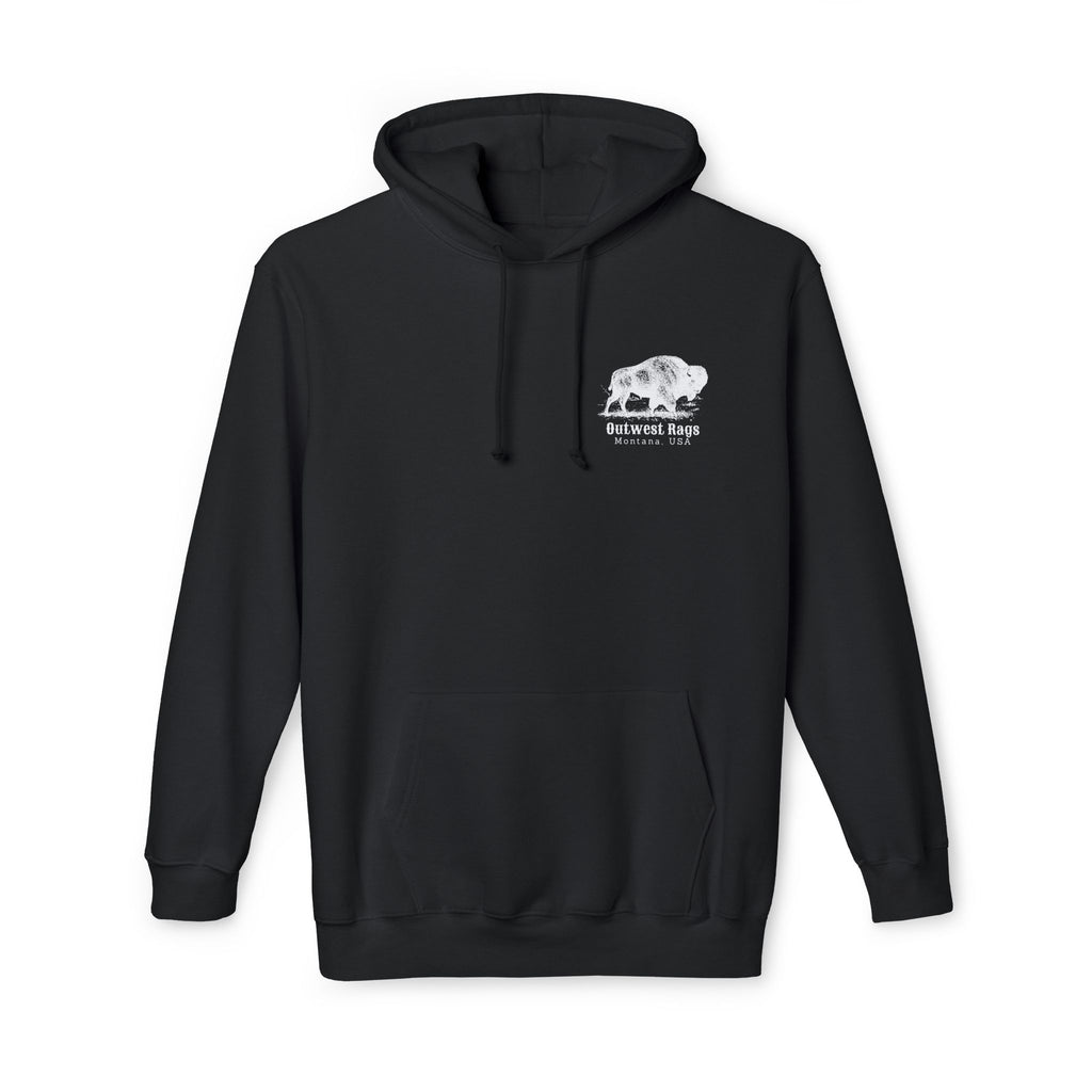 Bison Hunt Western Hoodie Sweatshirt, Made in USA
