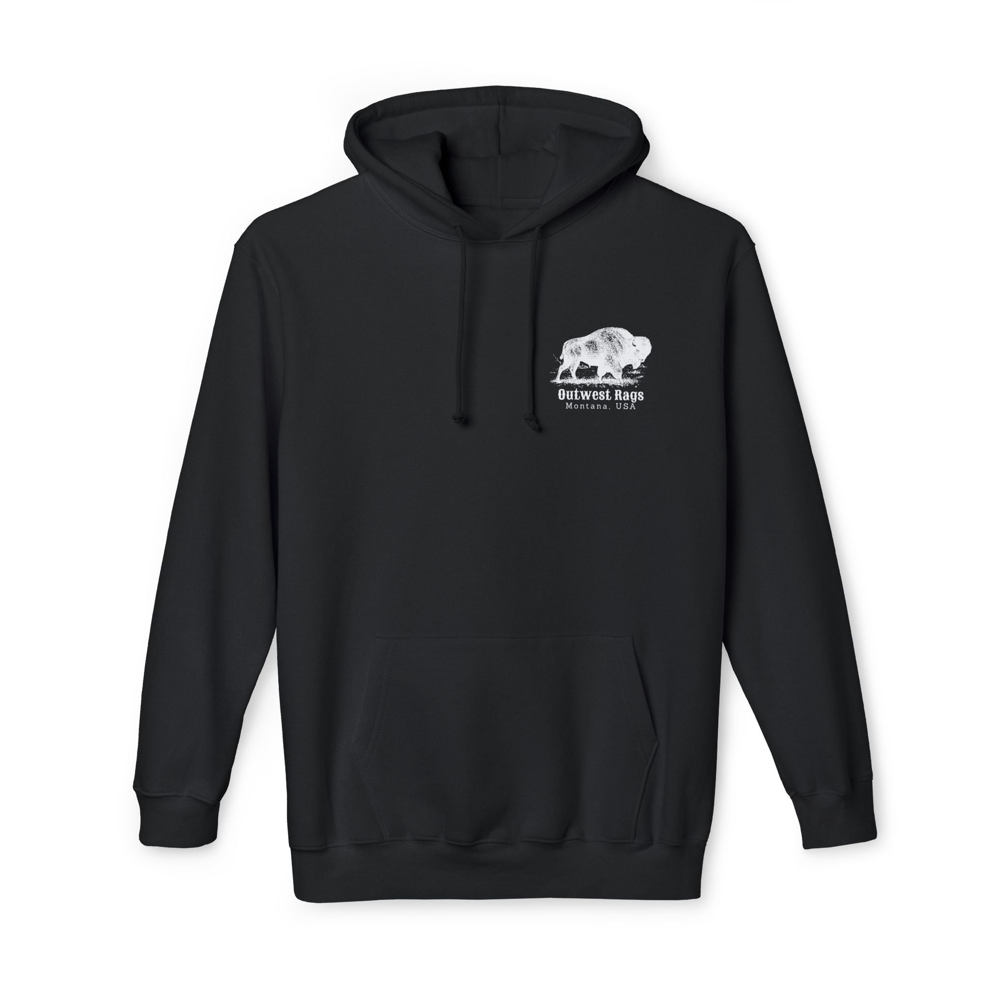 Bison Hunt Western Hoodie Sweatshirt, Made in USA