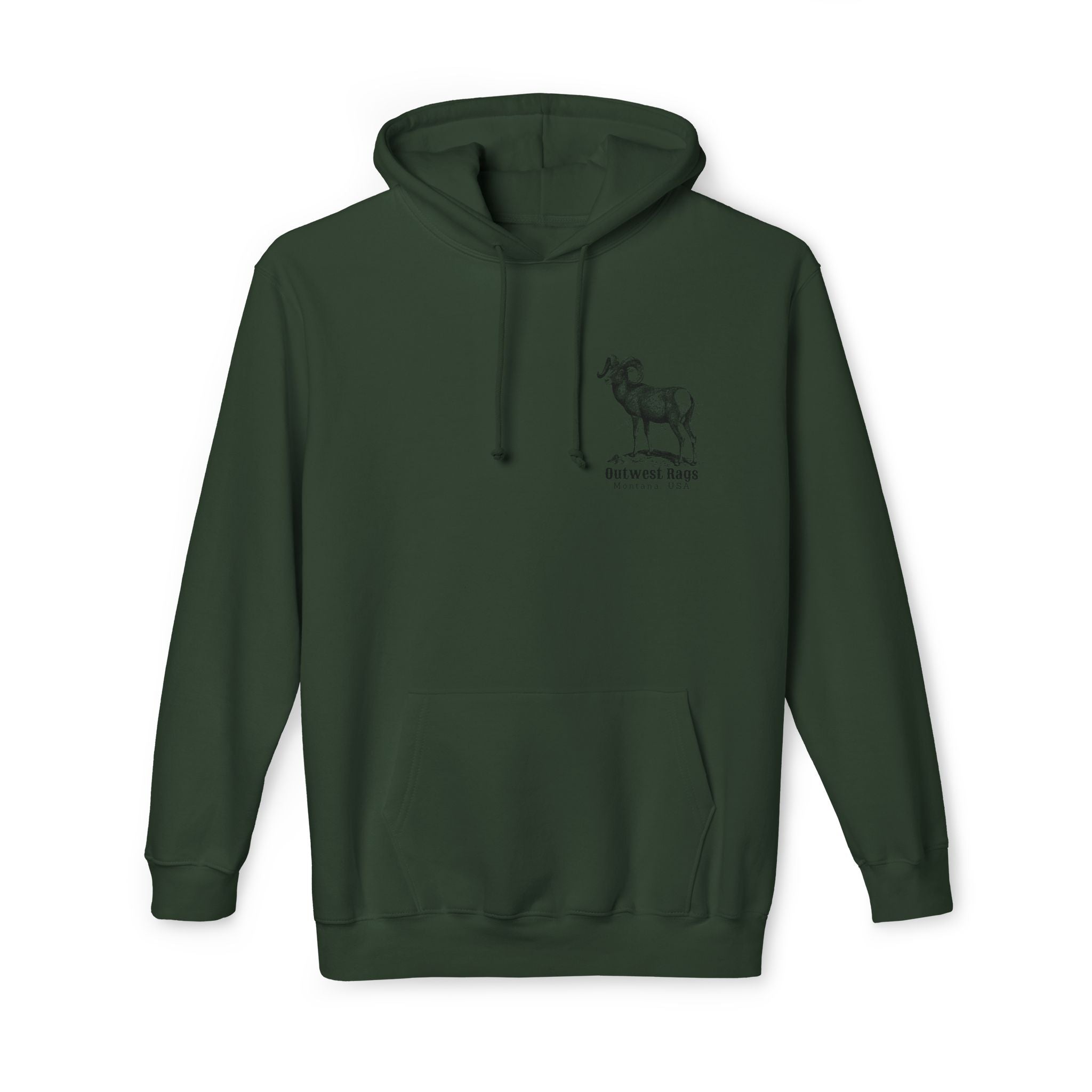 Bighorn Sheep Western Hoodie Sweatshirt, Made in USA