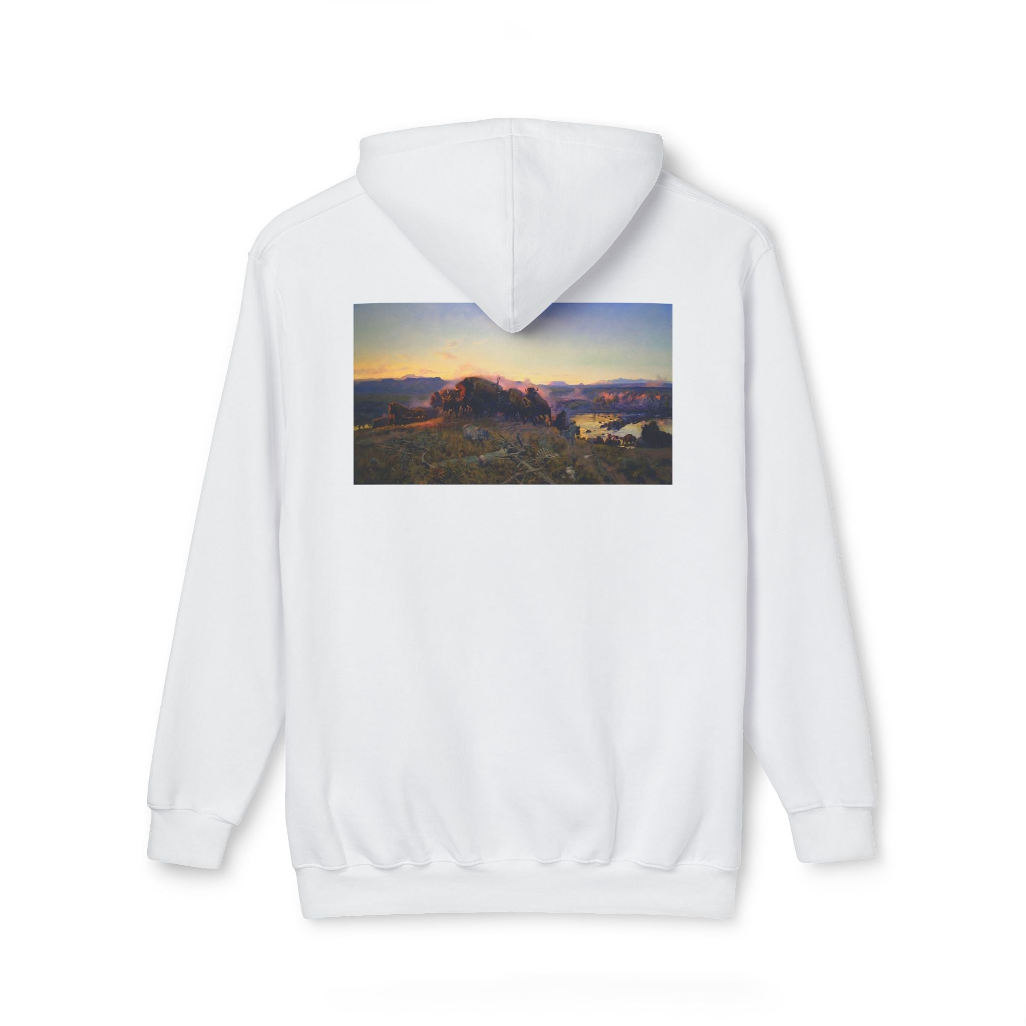 Wolf Western Hoodie Sweatshirt, Made in USA