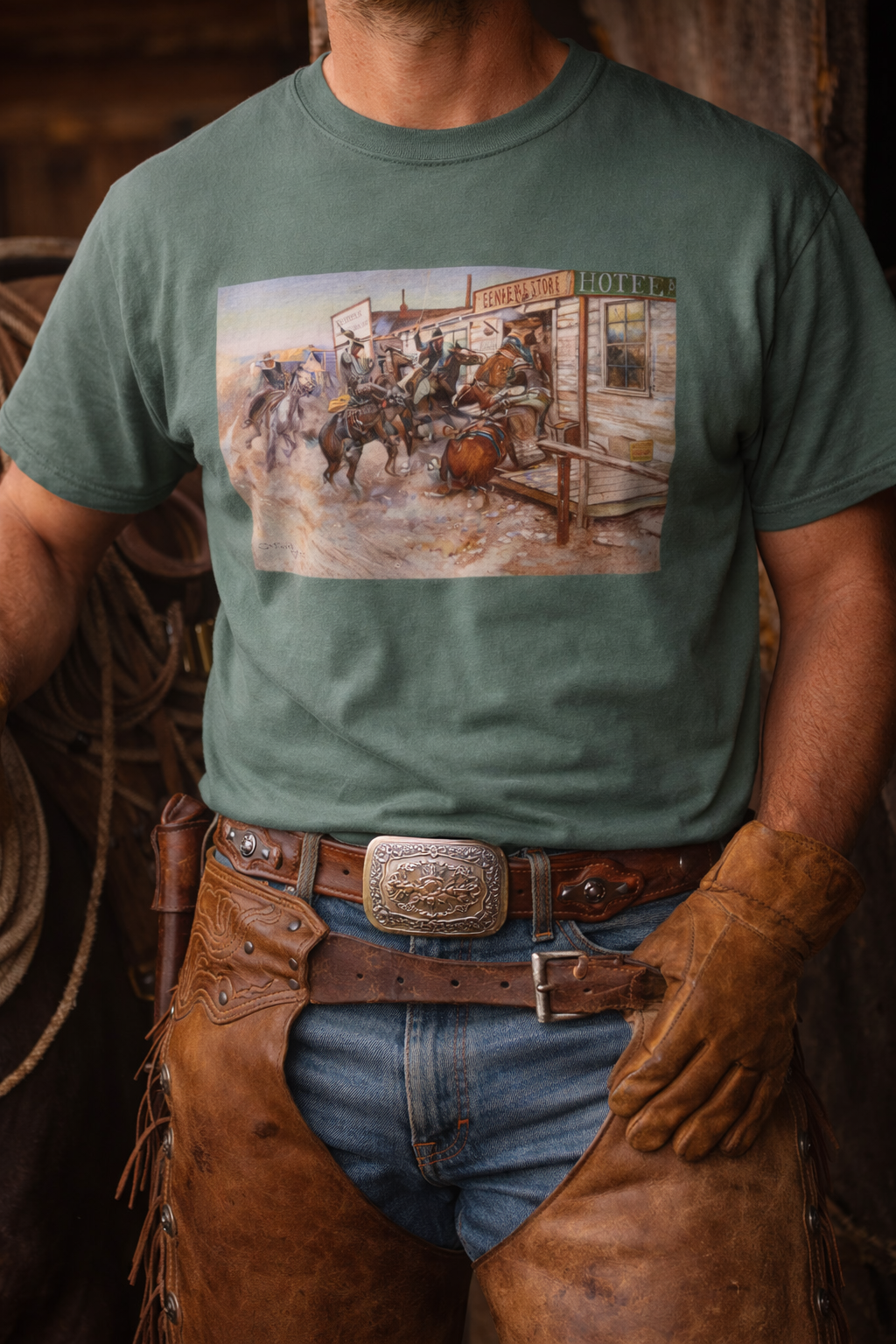 In Without Knocking Western C.M. Russell T-shirt